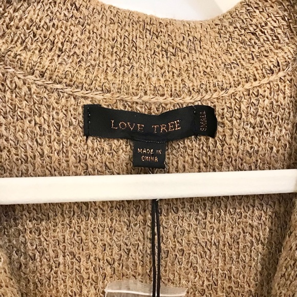 Love Tree Long Sweater Vest Size S, NWT - Picture 4 of 6